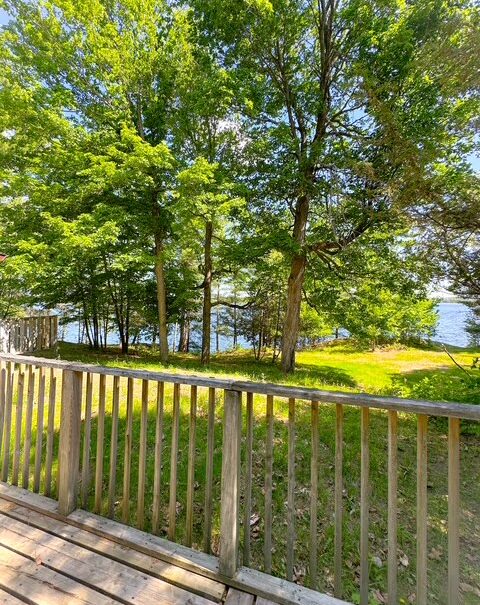 View from the back deck, overlooking Clayton Lake